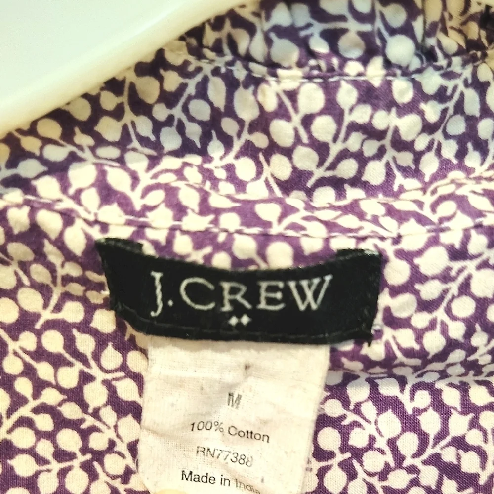 J Crew 100% Cotton Button Down Shirt